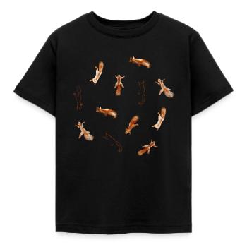 Eichhörnchen Squirrels - Kinder T-Shirt - Schwarz - Vorne - AI Model Kid Female (0cm)