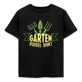 Garten Buddel Shirt - Kinder T-Shirt - Schwarz - Vorne - AI Model Kid Female (0cm)