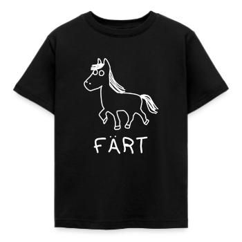 Färt | Pferd | Pony - Kinder T-Shirt - Schwarz - Vorne - AI Model Kid Female (0cm)