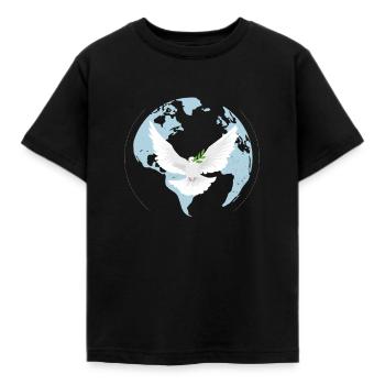 Colombe de paix - T-shirt Enfant - noir - Devant - AI Model Kid Female (0cm)