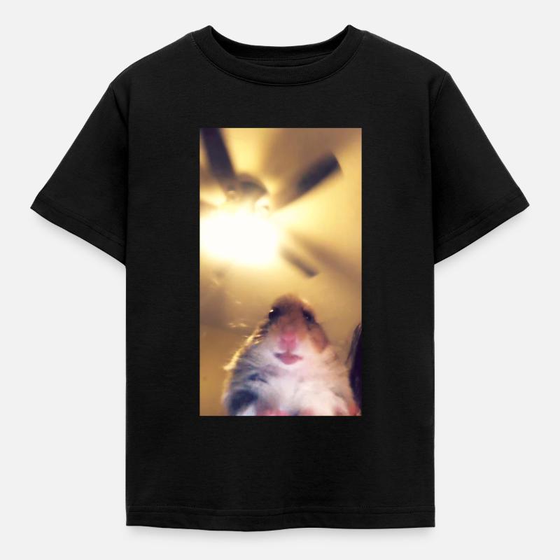 Meme Hamster Staring Front Camera - Kids' T-Shirt - black