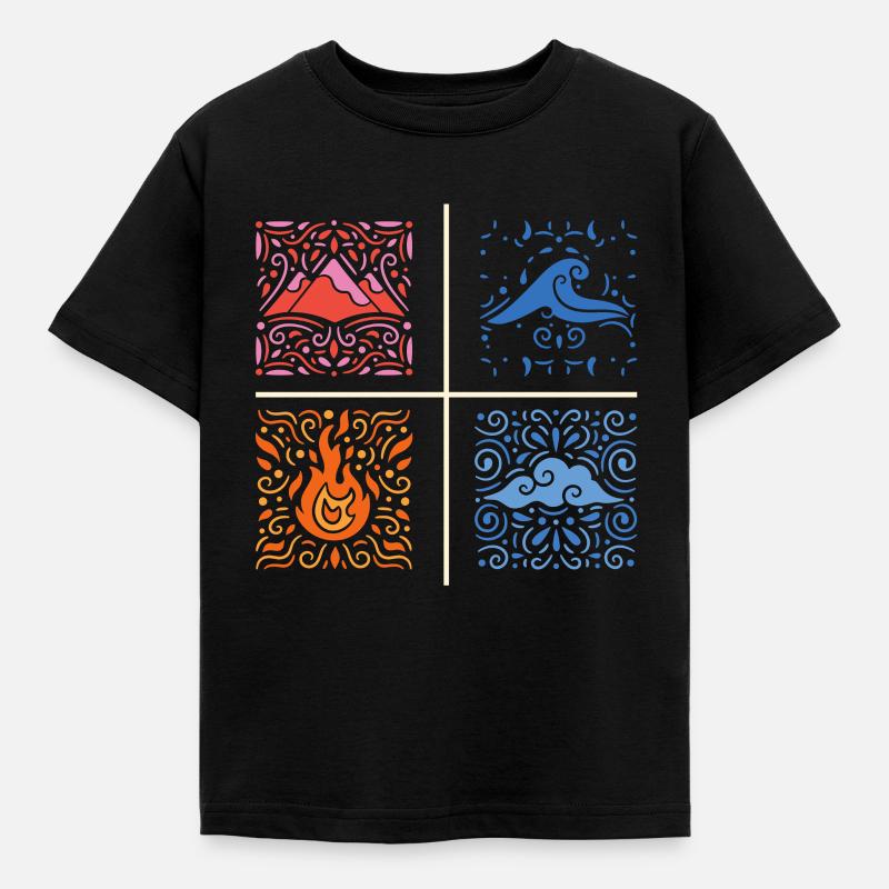 Quatre éléments - T-shirt Enfant - noir