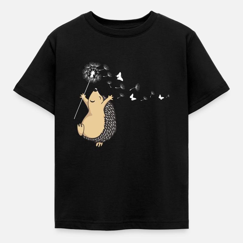 Igel Igel Igel - Kinder T-Shirt - Schwarz
