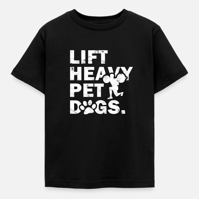 Soulever des chiens lourds - commandes de chien - T-shirt Enfant - noir