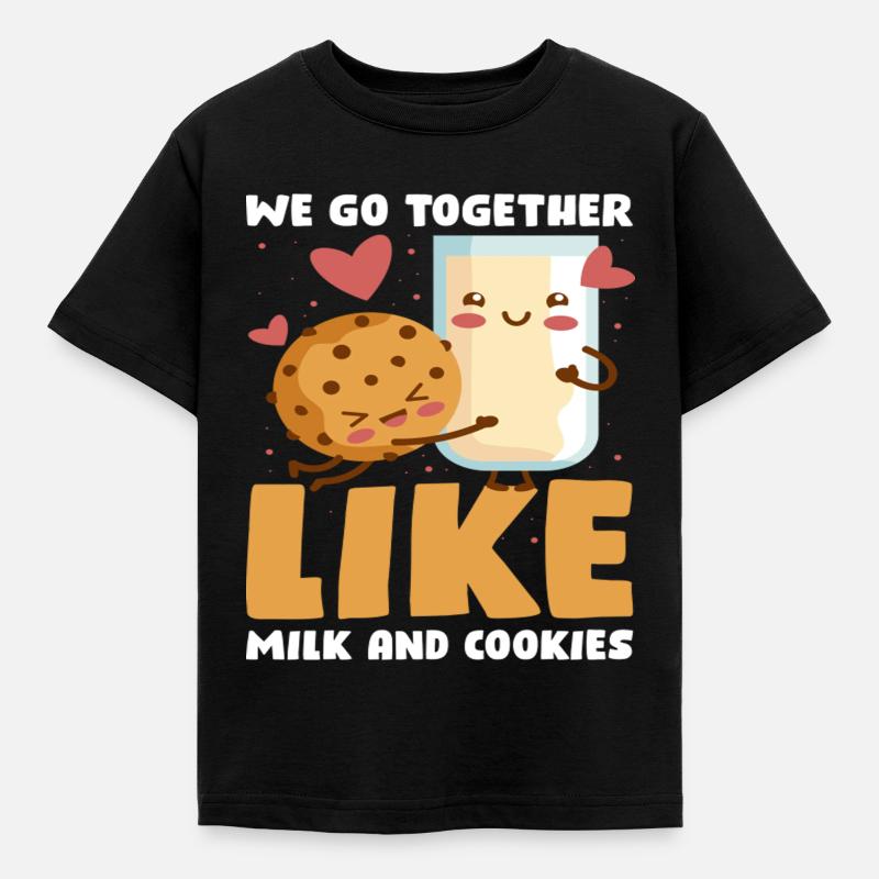 Lait et biscuits Biscuit drôle - T-shirt Enfant - noir