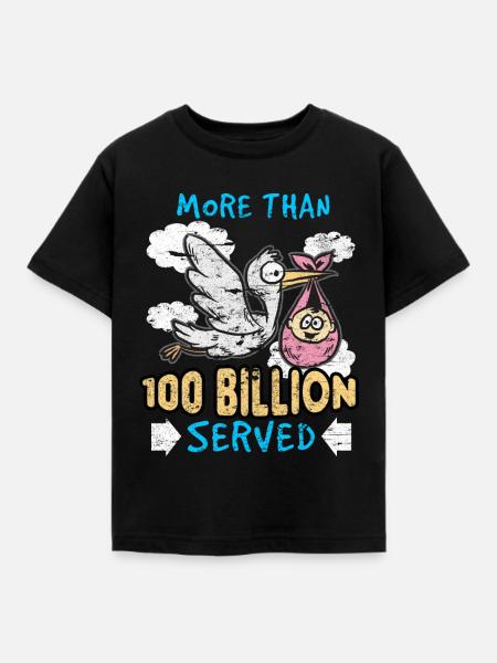 Storch - Kinder T-Shirt - Schwarz