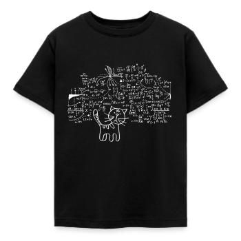 Funny Science Nerd Schrodingers Cat In The Box - Kinder T-Shirt - Schwarz - Vorne - AI Model Kid Female (0cm)