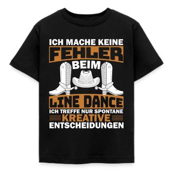 Line Dance Country mach keine Fehler - Kinder T-Shirt - Schwarz - Vorne - AI Model Kid Female (0cm)