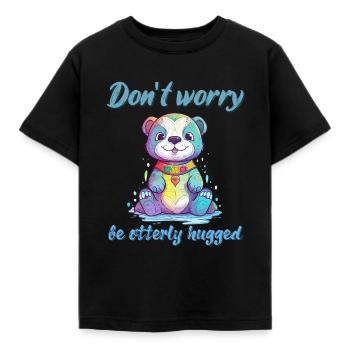 Otterly étreint - T-shirt Enfant - noir - Devant - AI Model Kid Female (0cm)