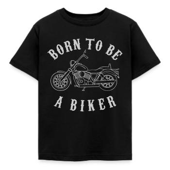 Born To Be A Biker Motorrad - Kinder T-Shirt - Schwarz - Vorne - AI Model Kid Female (0cm)