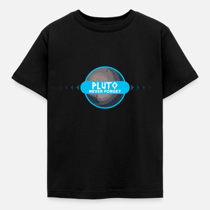 Pluto Niemals Vergessen - Kinder T-Shirt - Schwarz