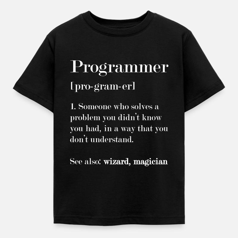 Programmierer Definition - Kinder T-Shirt - Schwarz