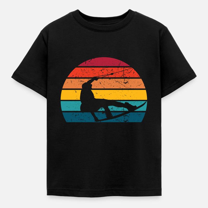 Wakeboard - Kinder T-Shirt - Schwarz