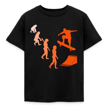 Patinage Planche Skate Skater Evolution Skateboard - T-shirt Enfant - noir - Devant - AI Model Kid Female (0cm)