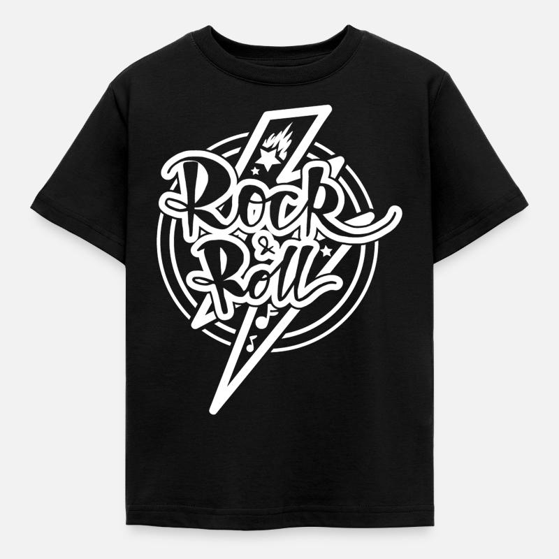 rock roll - Kids' T-Shirt - black