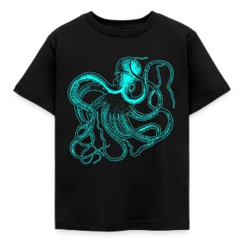 Octopus Squid Octopus Octopus - Kids' T-Shirt - black - Front - AI Model Kid Female (0cm)
