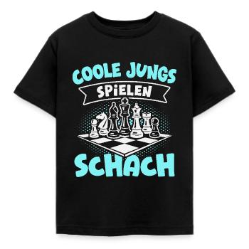 Schach Jungs Schachspieler Jungen - Kinder T-Shirt - Schwarz - Vorne - AI Model Kid Female (0cm)