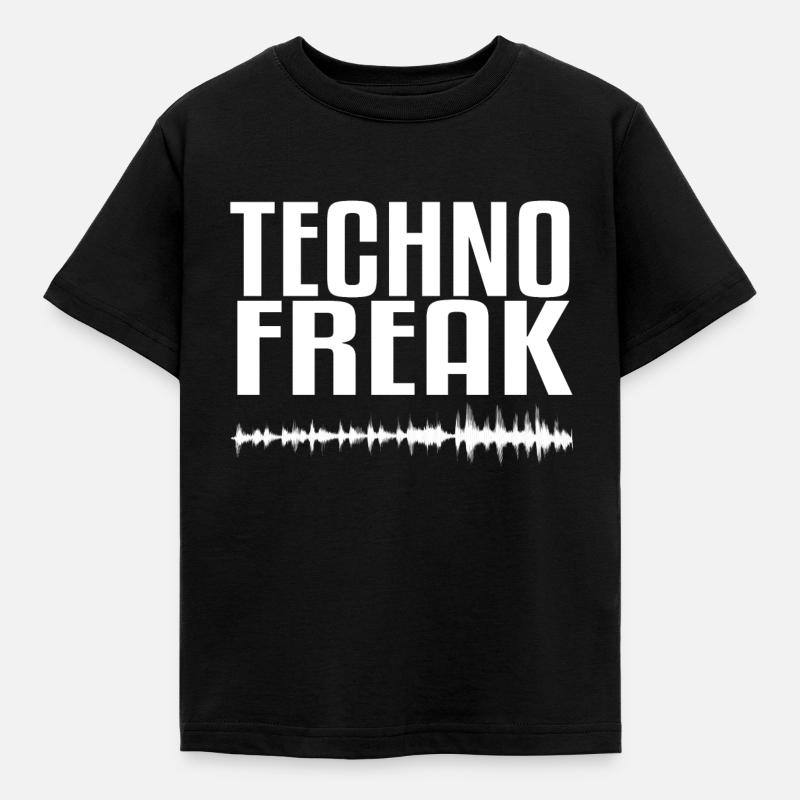 Techno Freak Gift - Kids' T-Shirt - black