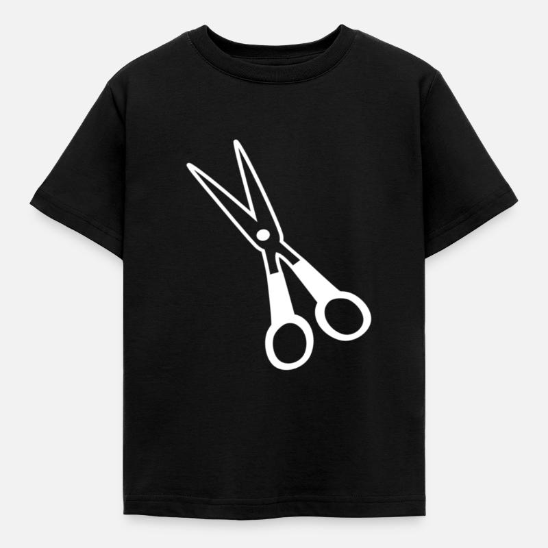Schere - Kinder T-Shirt - Schwarz