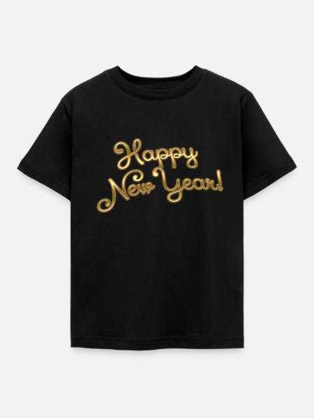Happy New Year - Kinder T-Shirt - Schwarz
