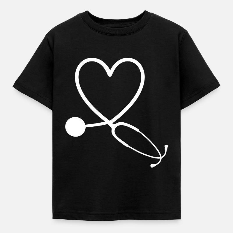 monogramma dell'infermiera - Maglietta per bambini - nero
