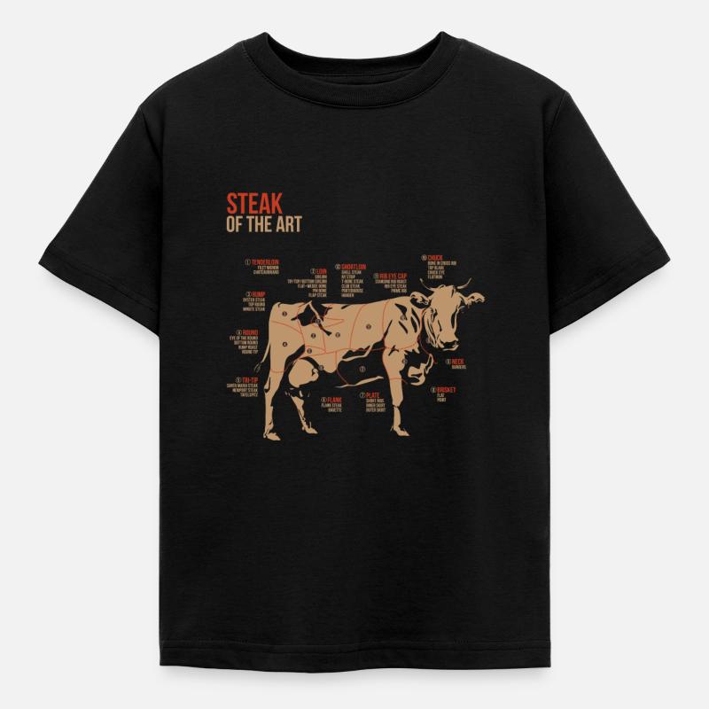 Steak Champ Winter BBQ Pitmaster - Kinder T-Shirt - Schwarz