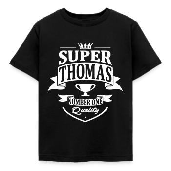 Super Thomas - T-shirt Enfant - noir - Devant - AI Model Kid Female (0cm)