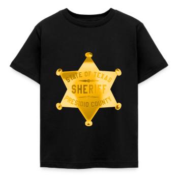 Wester Wild West maire Texas Sheriff Stern - T-shirt Enfant - noir - Devant - AI Model Kid Female (0cm)