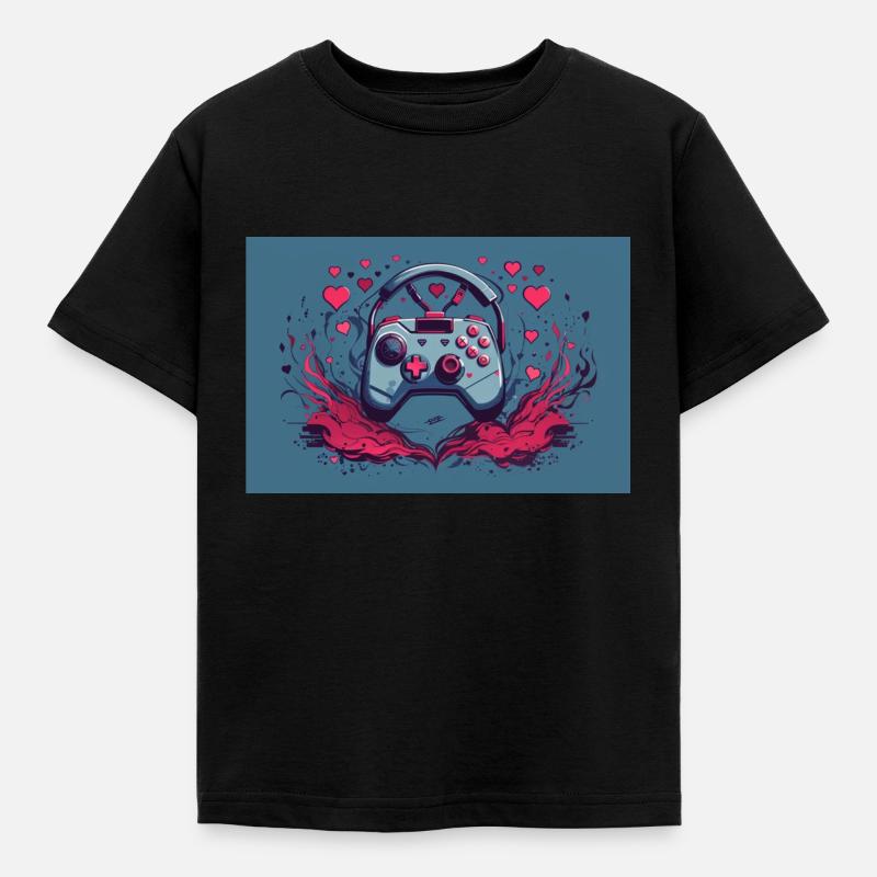 einen Gaming-Controller - Kinder T-Shirt - Schwarz