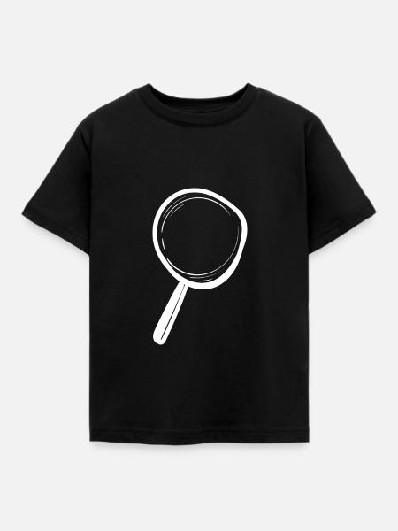 Lupe white - Kinder T-Shirt - Schwarz