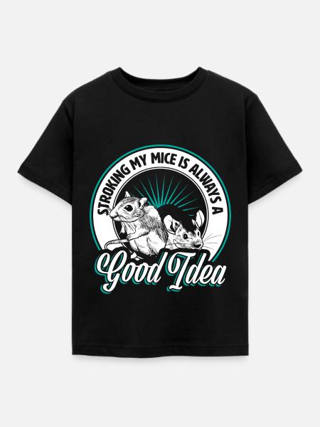 Maus Mäuse - Kinder T-Shirt - Schwarz