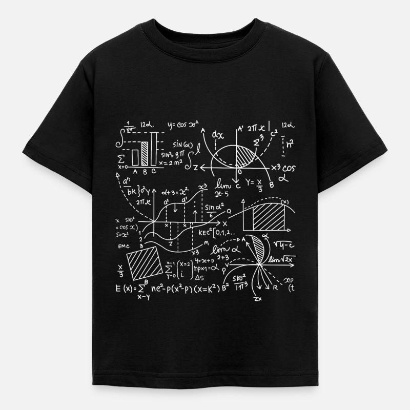 Professeur de mathématiques formule mathématique - T-shirt Enfant - noir
