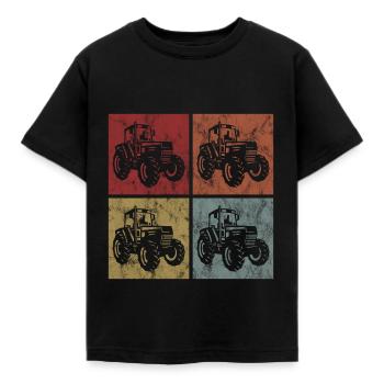 Tracteurs tracteurs de tracteurs de ferme tracteurs - T-shirt Enfant - noir - Devant - AI Model Kid Female (0cm)