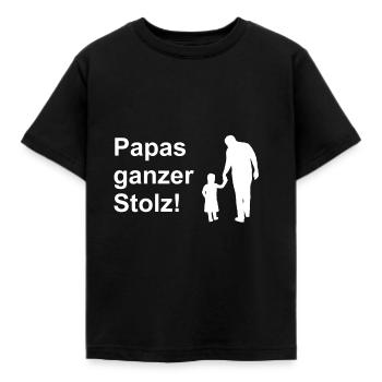 Papas ganzer Stolz Mädchen Vater - Kinder T-Shirt - Schwarz - Vorne - AI Model Kid Female (0cm)