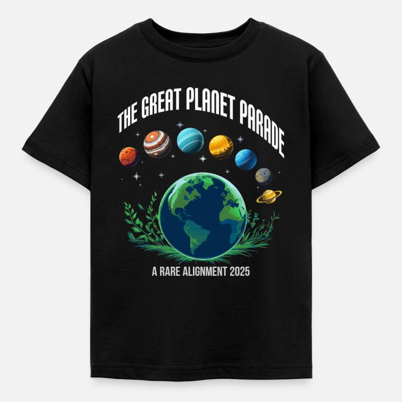 Die große Planetparade 2025 - Kinder T-Shirt - Schwarz