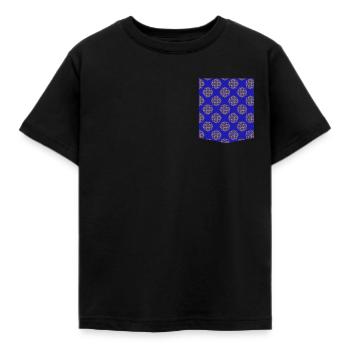 pocket t-shirt pocket Pockets few bolsa - Kids' T-Shirt - black - Front - AI Model Kid Female (0cm)