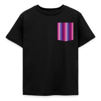 T-shirt de poche Poches peu de poches bolsa - T-shirt Enfant - noir - Devant - AI Model Kid Female (0cm)