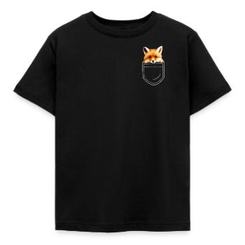 Fox Foxes - Kids' T-Shirt - black - Front - AI Model Kid Female (0cm)