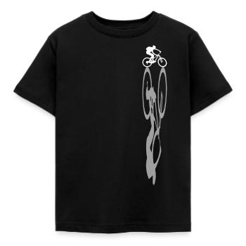 MTB mountain bike kids - Kids' T-Shirt - black - Front - AI Model Kid Female (0cm)