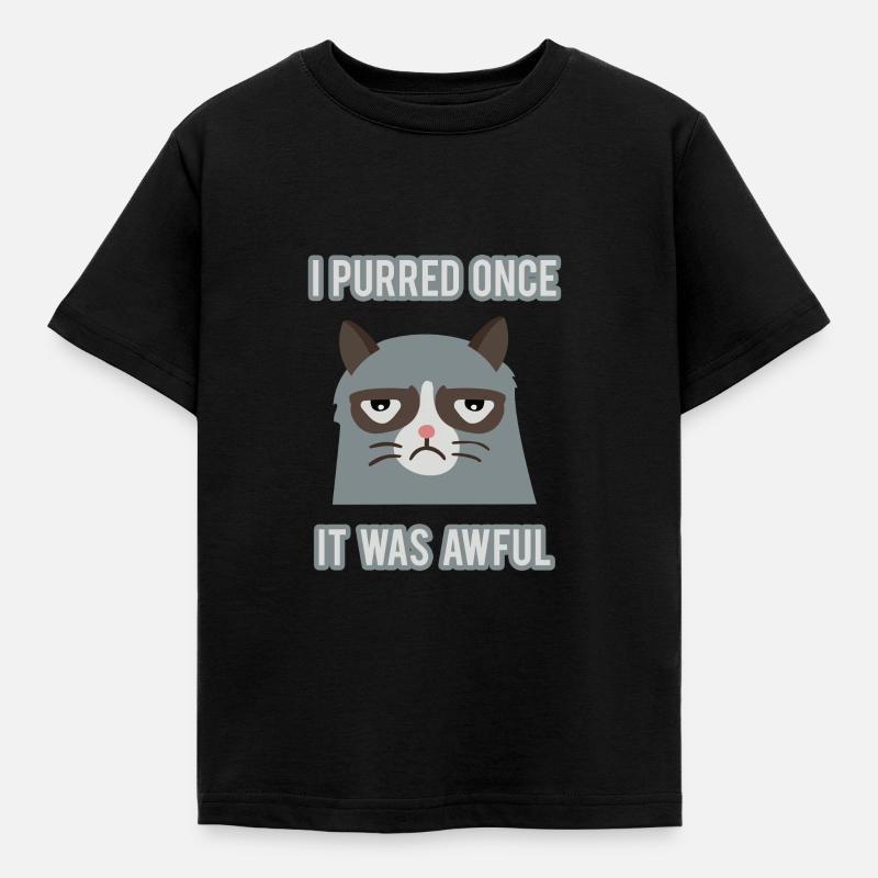 Grumpy Cat - Kinder T-Shirt - Schwarz