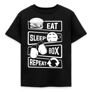 Mangez le sommeil Répétez boîte - boxe thailandaise uppercut jab - T-shirt Enfant - noir - Devant - AI Model Kid Female (0cm)