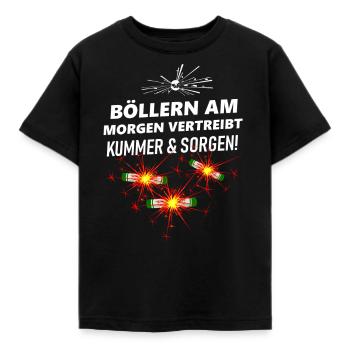 Feux d’artifice le matin Pyro - T-shirt Enfant - noir - Devant - AI Model Kid Female (0cm)