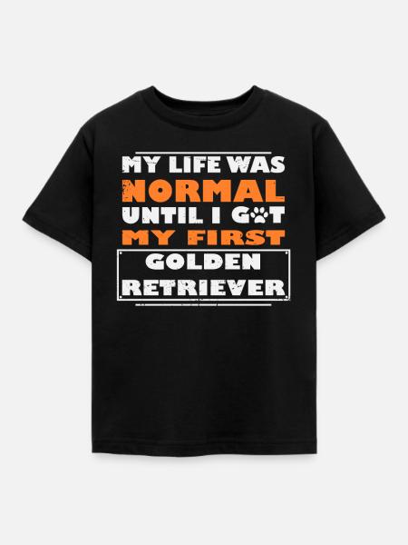 Golden Retriever Geschenkidee - Kinder T-Shirt - Schwarz