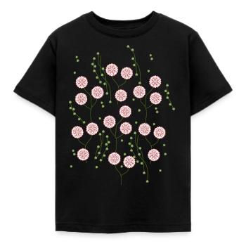 Fleurs et fleurs - T-shirt Enfant - noir - Devant - AI Model Kid Female (0cm)