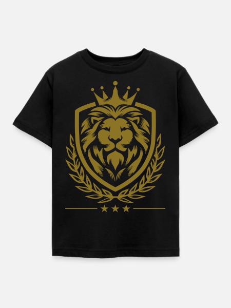 Lion Head - Kinder T-Shirt - Schwarz