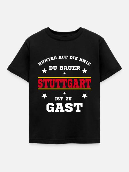 Stuttgart Fussball Fan Stadion - Kinder T-Shirt - Schwarz