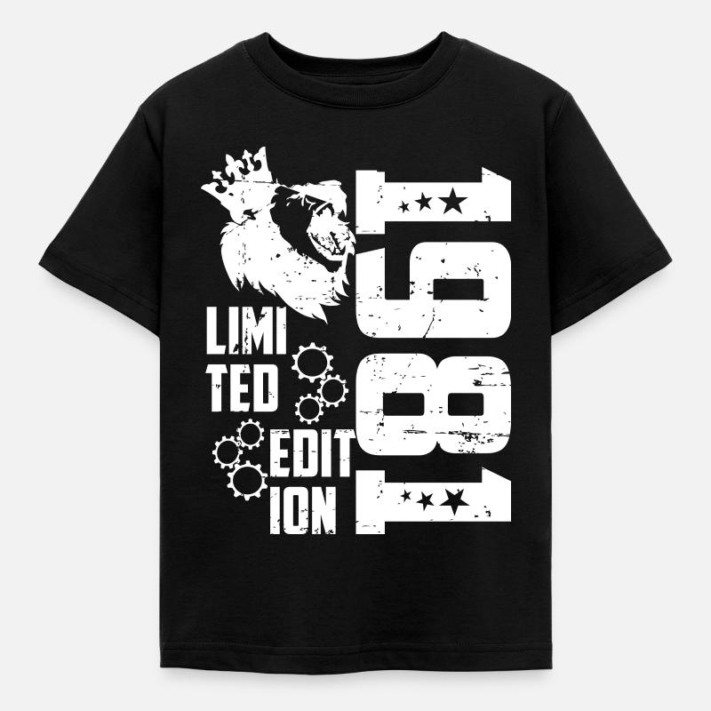 1981 Geboren Limited Edition - Kinder T-Shirt - Schwarz