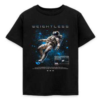 Schwerelos Astronaut Weltall - Kinder T-Shirt - Schwarz - Vorne - AI Model Kid Female (0cm)