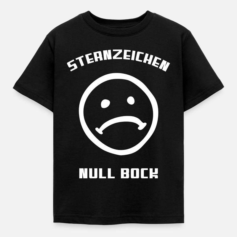 Astrologie Sarkasmus Sternzeichen Null Bock - Kinder T-Shirt - Schwarz