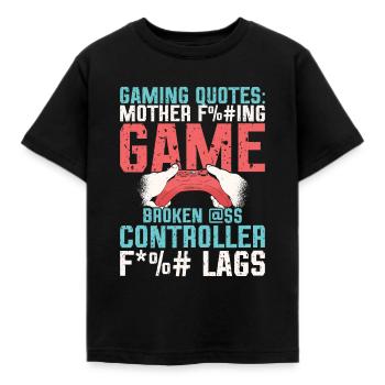 Fangen Sie Die Frustrationen Beim Spielen Ein. - Kinder T-Shirt - Schwarz - Vorne - AI Model Kid Female (0cm)